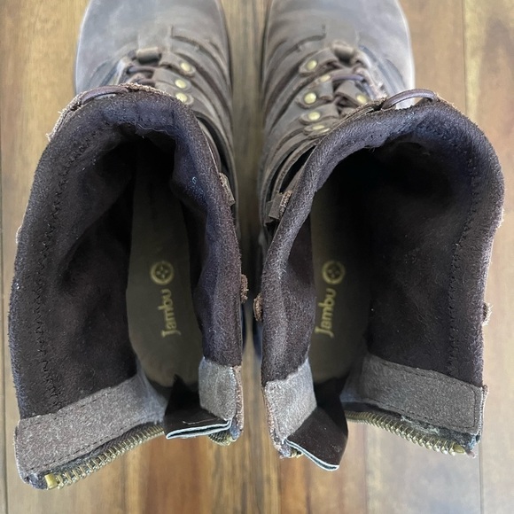 Jambu brown leather booties - Picture 6 of 10